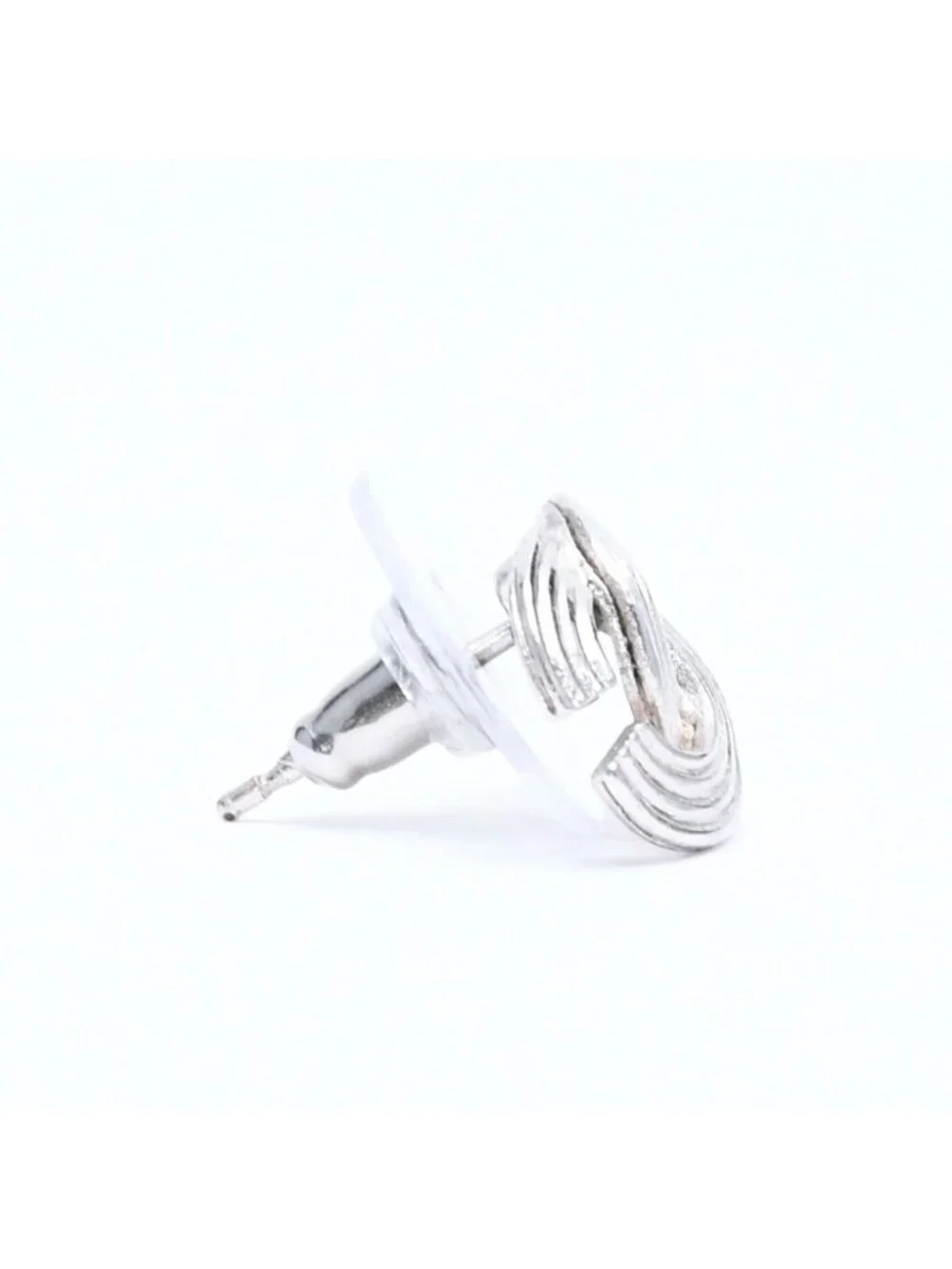 Chanel Earrings CC Logo Silver Metal